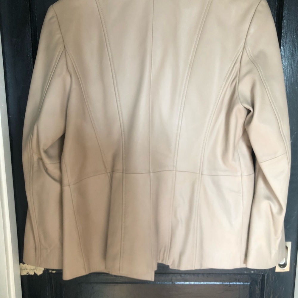Genuine leather blazer